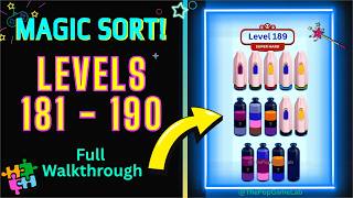 Magic Sort Levels 181-190 Relaxing Gameplay - All Solutions 🪄✨