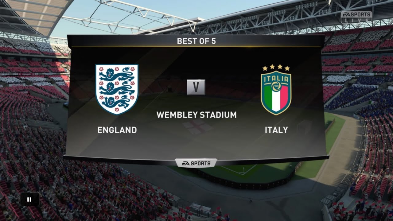 FIFA 19 ENGLAND VS ITALY GAMEPLAY WALKTHROUGH BEST OF 5 MATCH 1080/60HZ PS4