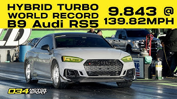 B9 Audi RS5 Hybrid Turbo Record | 9.84 @ 139.82MPH | 034Motorsport Dynamic+ Stage 3 TTE720