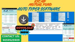 KYC MF Form Filling Work Automation Software | Auto Typing Data Entry Demo (100% Accurate)
