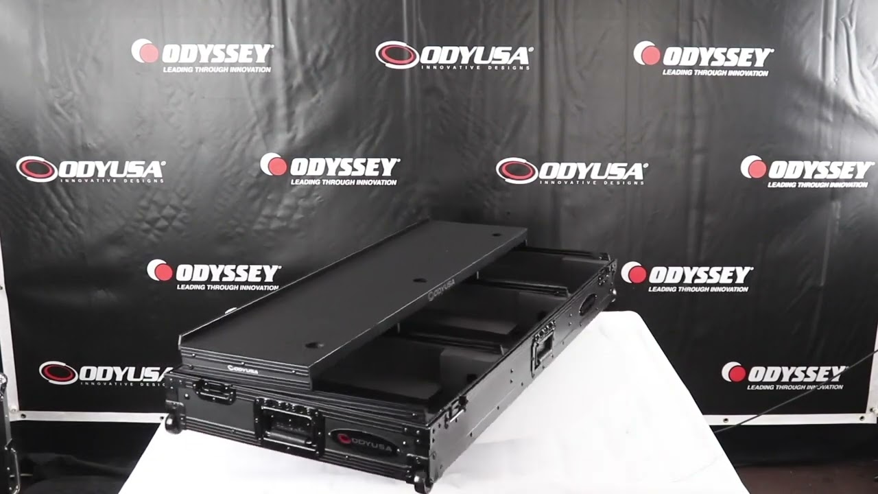 Odyssey Glide Style Black Label DJ Coffin Flight Case with Wheels for DJM-A9 and CDJ-3000