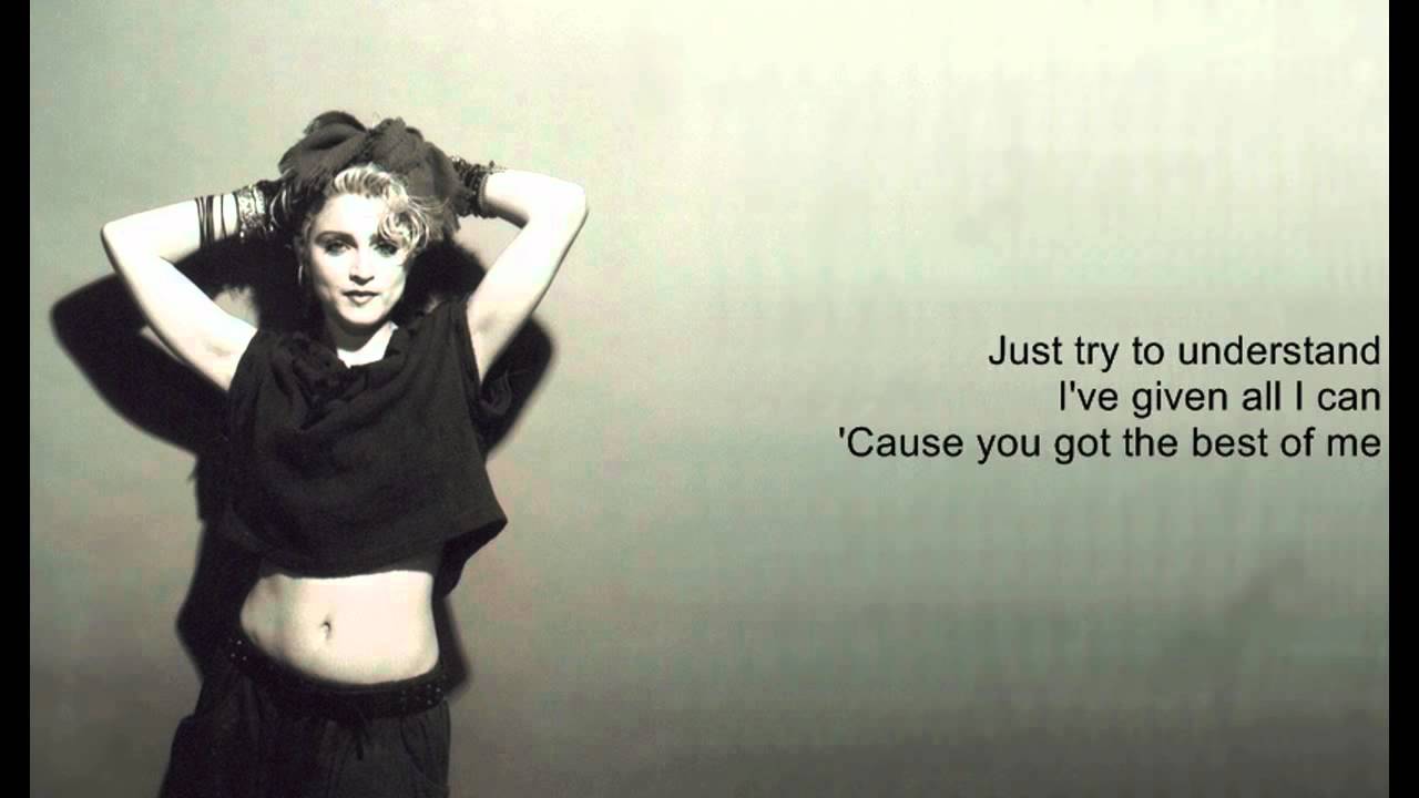 Madonna Borderline Lyrics On Screen Youtube