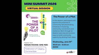Mini Summit 2026 The Power of a Pilot