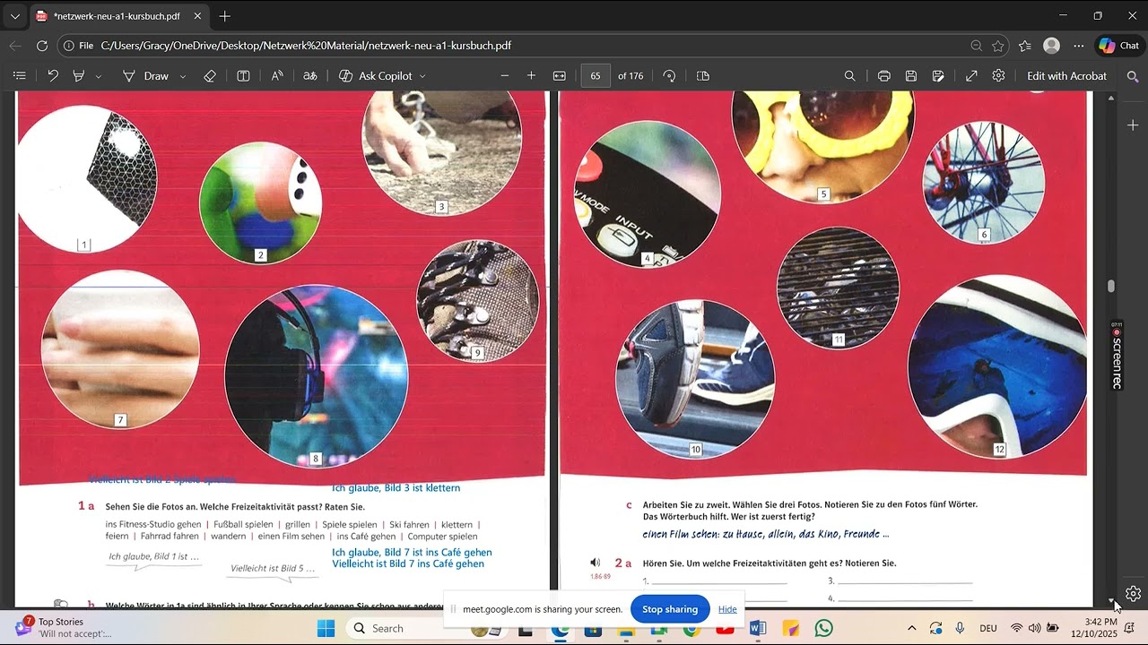 German A1 Online Class Batch 6 Day 10 10 12 2025 15 35 42 REC