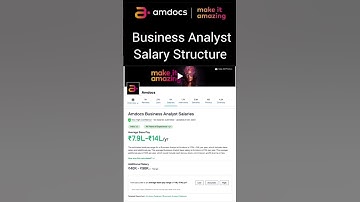 How much does Business Analyst make in Amdocs | Amdocs Job Salary #salary #jobs #amdocs
