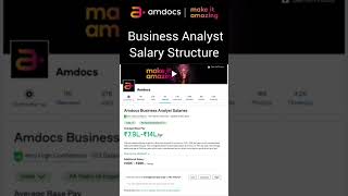 How much does Business Analyst make in Amdocs | Amdocs Job Salary #salary #jobs #amdocs
