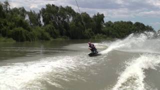 Kneeboarding Backroll Murray Bridge Jan 2011