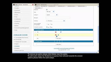 JoomlaLMS -- Quiz Questions Types. Likert Scale Questions Management