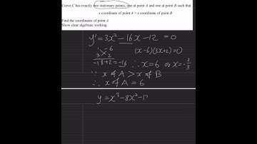 2024 Edexcel IGCSE maths 1HR stationary points