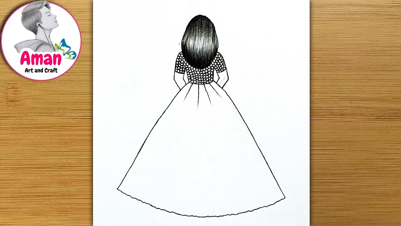 Simple girl drawing || drawing tutorial || drawing girl easy || girl ...