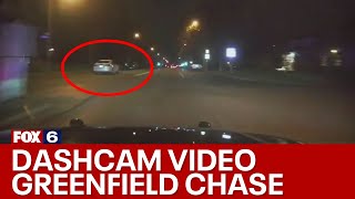 Dashcam video: Greenfield police chase ends in crash, 2 arrests | FOX6 News Milwaukee