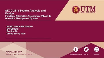 SECD 2613 System Analysis Design Video Presentation
