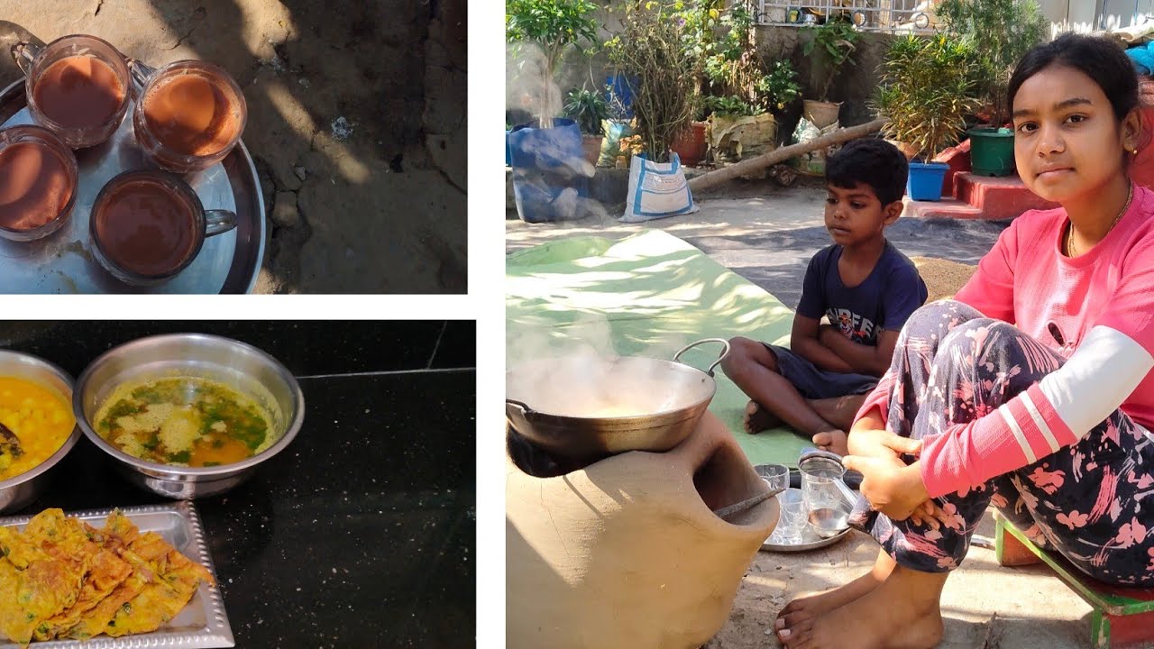 নাকানি চাবানি খেয়ে উনুনে চা বানিয়ে খাওয়ালো সঙ্গীতা।