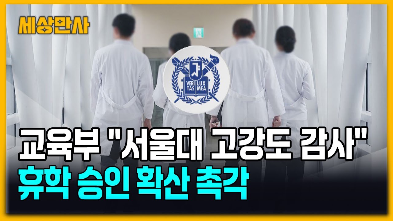 교육부 "서울대 고강도 감사"…휴학 승인 확산 촉각 [세상만사] 