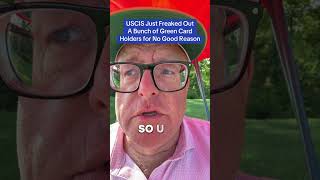 #uscis scared a bunch of #greencard holding #immigrants for no good reason.