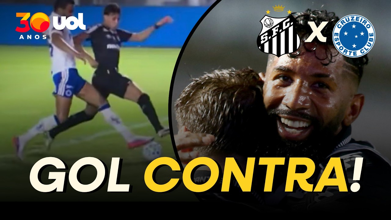 MAIS UM DO SANTOS! RODINEI CRUZA E FABRÍCIO BRUNO MANDA CONTRA O PRÓPRIO GOL DO CRUZEIRO NA VILA