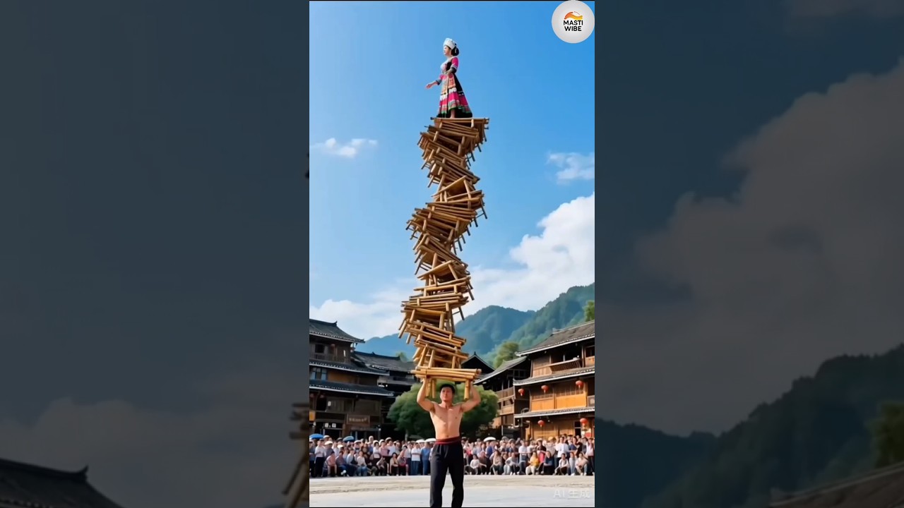 amazing circus act in air 