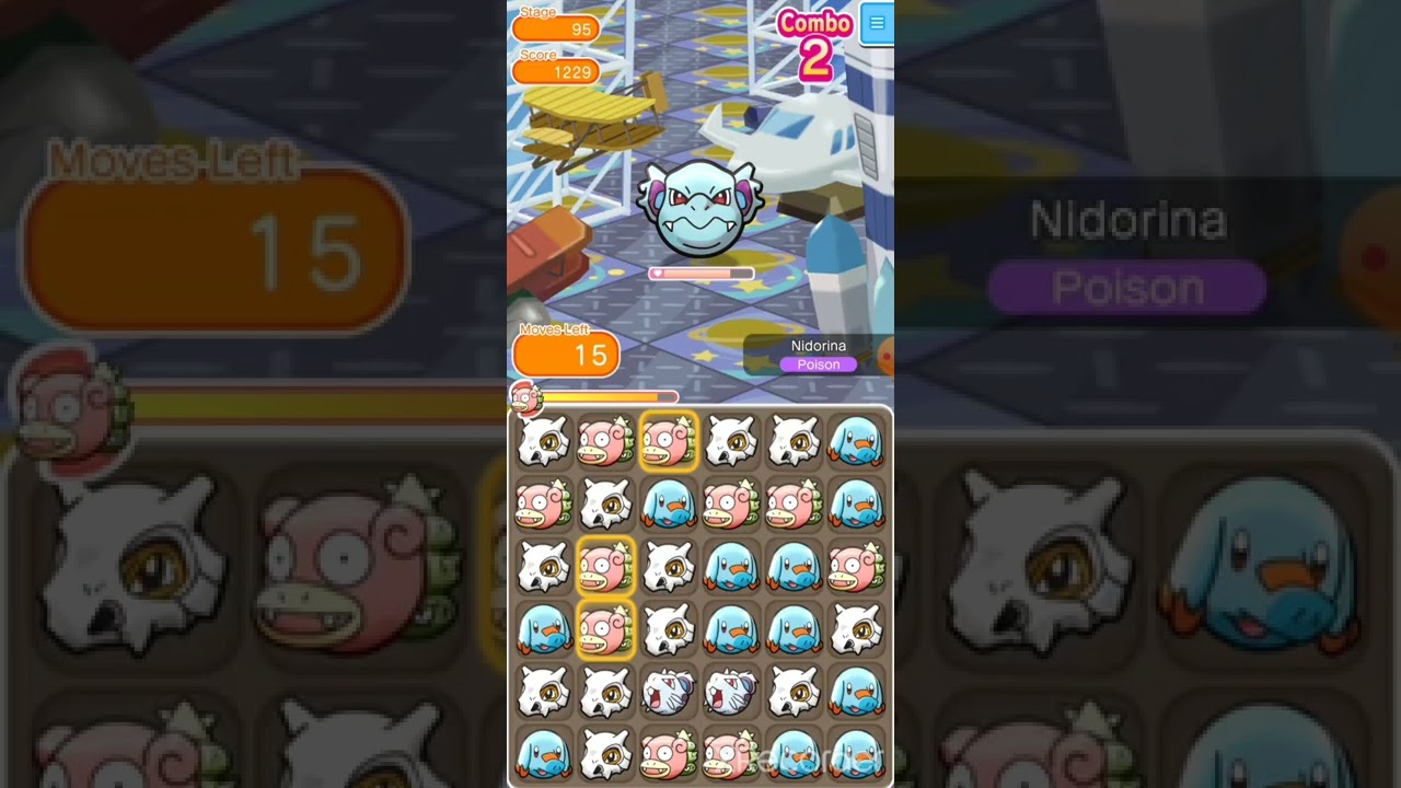 Pokemon Shuffle-Stage 95 (Nidorina)