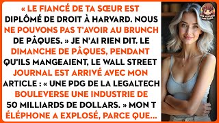 Your sister's fiancé graduated from Harvard Law School. We can't have you at brunch...