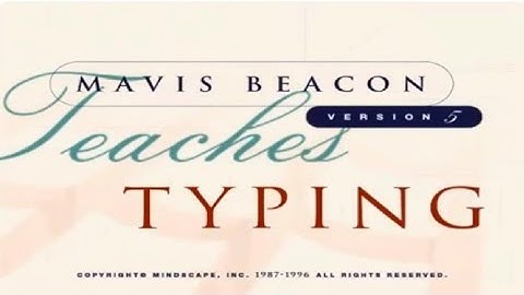 Mindscape (In-Credit) Mavis Beacon Teaches Typing Version 5 Intro