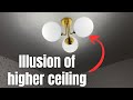 Pirxxiy Brass 3 Lights Semi Flush Mount Ceiling Light Fixture