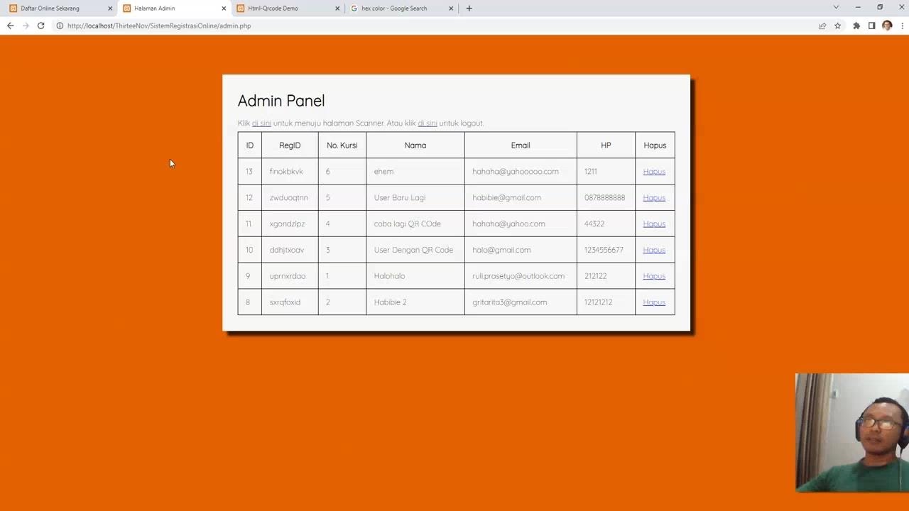 Tutorial CSS bahasa Indonesia Styling Halaman Admin dan Scanner Sistem ...