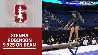 Stanford's Sienna Robinson Ties For 1st With a 9.925 On Beam