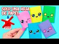 DIY MINI LIBRETAS CON SOLO UNA HOJA DE PAPEL SIN PEGAMENTO