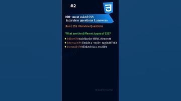 🎯100+ Most Asked CSS  Interview Questions & Answers || What are the different types of CSS?