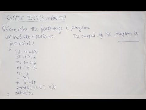 GATE 2017 CS/IT  | C PROGRAMMING |C OUTPUT QUESTION | PRE , POST INCREMENT | Gate | Net | University