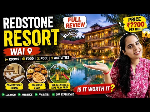 Best Resort Near Pune? 🌿 Redstone Resort Wai Full Review | Price, Food, Rooms & Pool