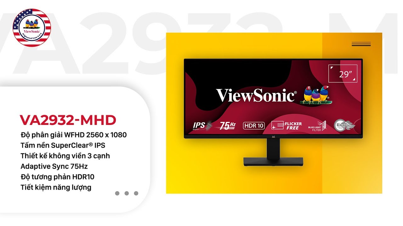 Màn Hình ViewSonic Ultrawide VA2932-MHD 29 inch FHD+ IPS 75Hz