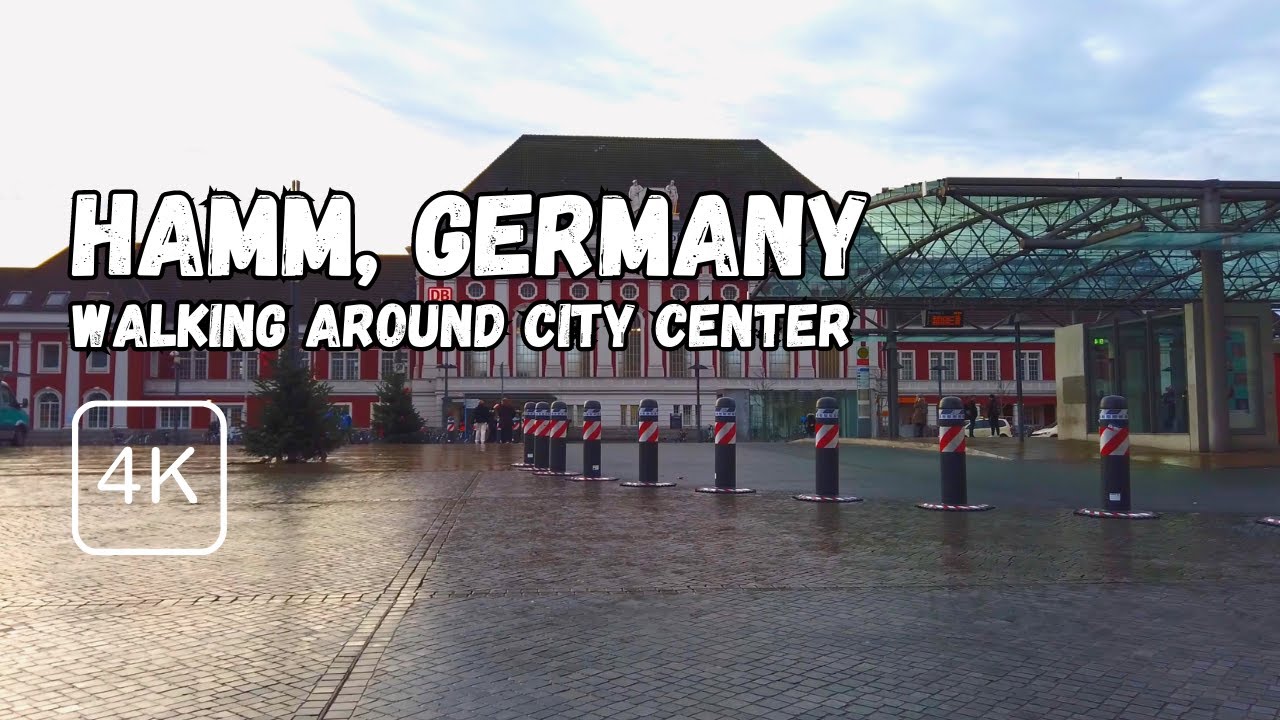 Walking around the City Centre on a Cloudy Winter Afternoon [Hamm Diaries] - 4K Walking Tour