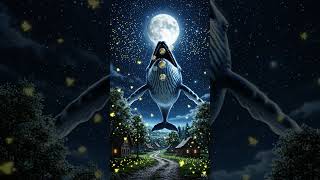 Title: 😱 Giant Flying Whale in Moonlight | Magical Sky Scene 🐋🌙