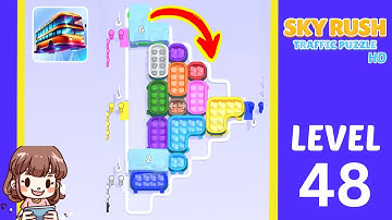 Sky Rush Traffic Puzzle Level 48 Solution Walkthrough