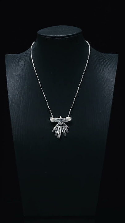 Eagle & Feather Pendant by GOD SUNS Ladies Line #GODSUNS #handmade #silver #jewelry #feather #eagle