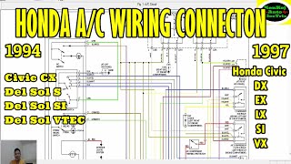 HONDA CIVIC 1994-1997 AIRCON WIRING DIAGRAM 