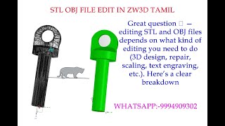 Reverse Engineering  point cloud methpd in zw3d tamil stl and OBJ FILE