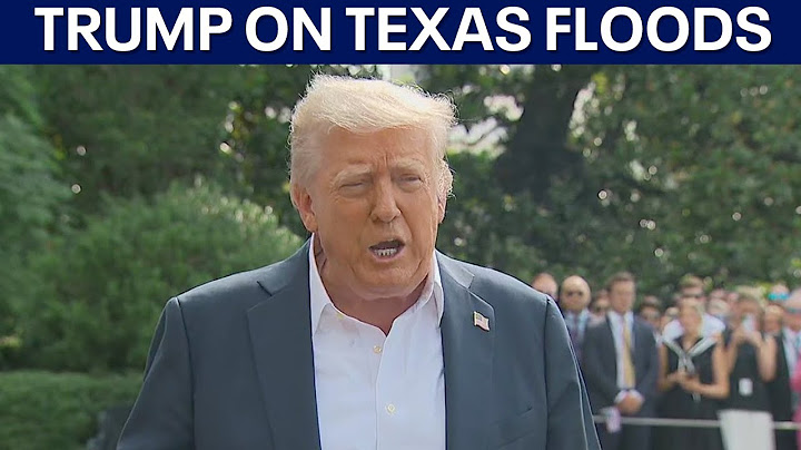 President Donald Trump gives remarks before departing to Texas amidst deadly Kerrville floods