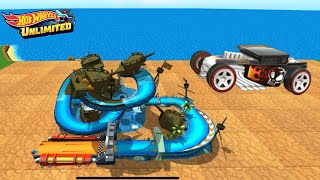 BONE SHAKER CAR RACE IN THE WRECKED SHIP TRACK | HOT WHEELS UNLIMITED GAME CARTOON UNLEASHED