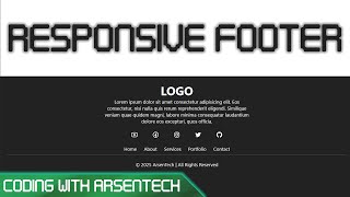 Build a Responsive Footer Step-by-Step using HTML & CSS!