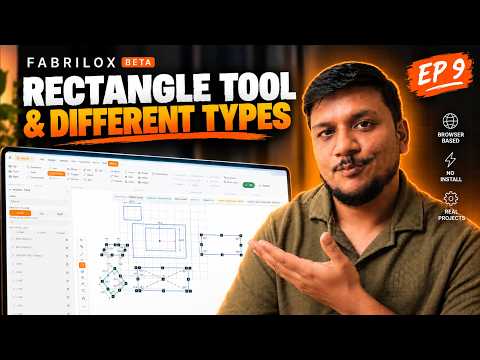 Fabrilox CAD Tutorial: Rectangle Tool & Different Types of Rectangles | #9