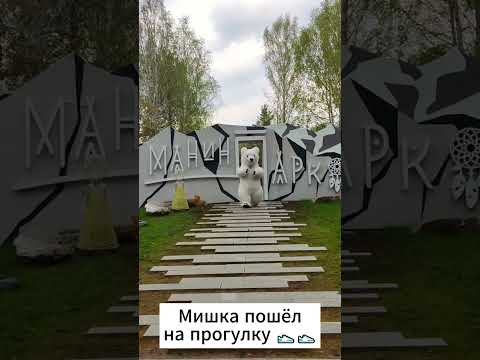 Ми-Ми-Мишка🥳 Белый Мишка Умка Заглянул Манин Парк Порадовать Отдыхающих🥳#аниматоры#белыймишка#shorts
