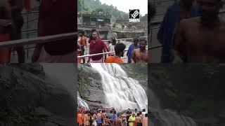 Ayyappa Devotees Throng Courtallam Falls In Tamil Nadus Tenkashi