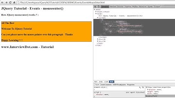 TAMIL MOUSEENTER METHOD IN JQUERY DEMO