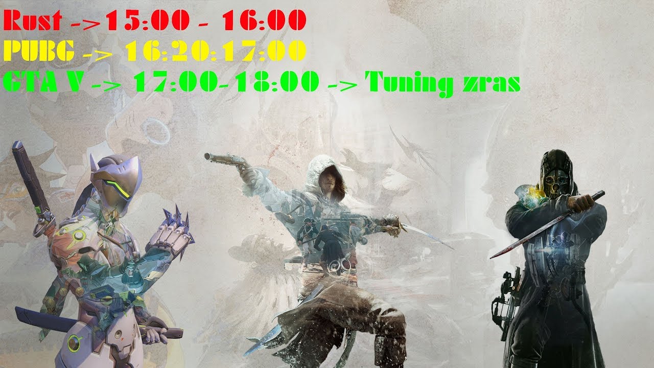 STREAM #29 - RUST PUBG & GTA V Tunning sraz ! /W Assasinek