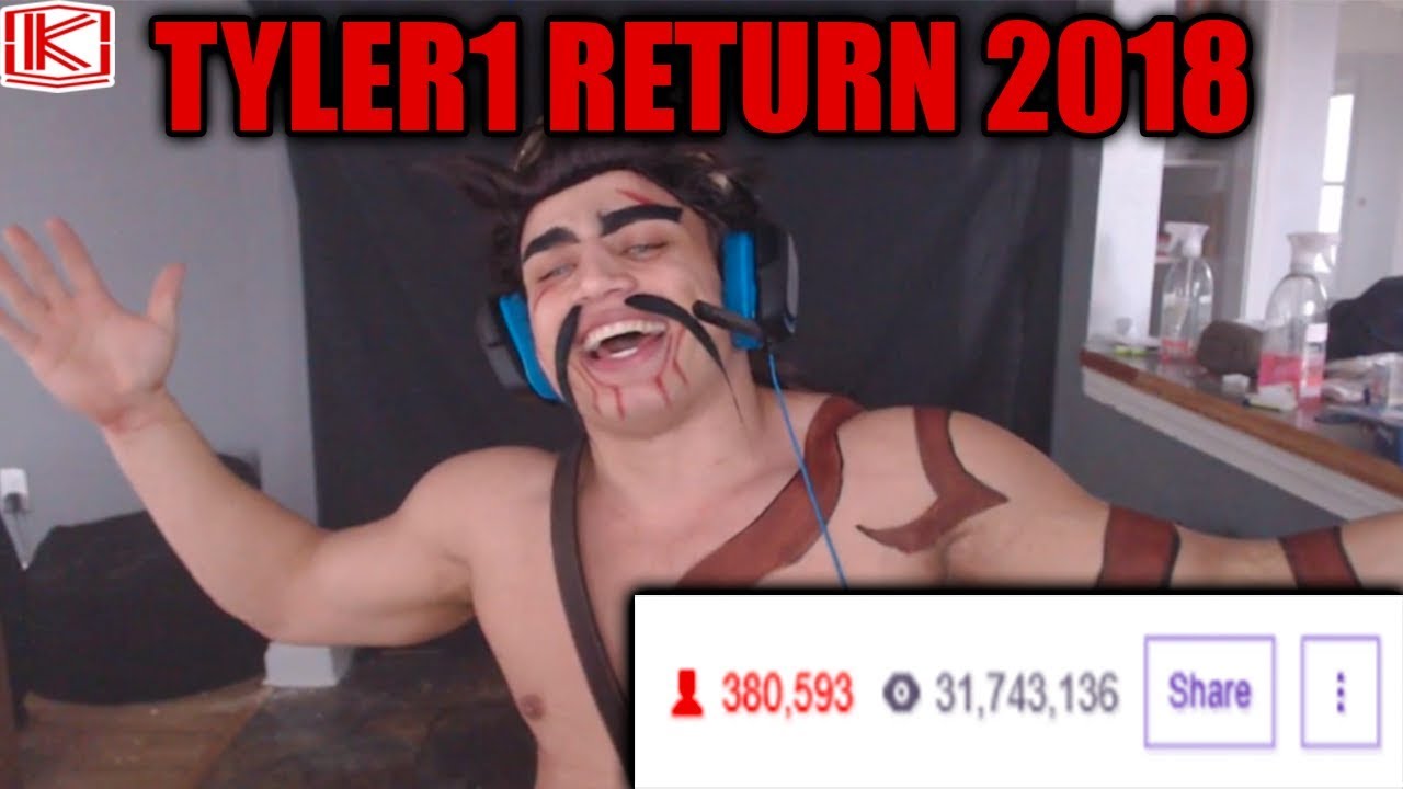 TYLER1 RETURN BREAKS TWITCH 400K VIEWERS! -  LEAGUE OF LEGENDS