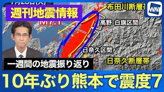 【週刊地震情報】10年ぶり熊本で震度7　日奈久断層の活動と今後の注意点〜1週間の地震振り返り〜