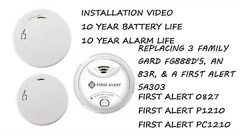 First Alert 0827, P1210, & PC1210 Installation.