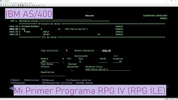 IBM AS/400: Mi Primer Programa RPG IV (RPG ILE)
